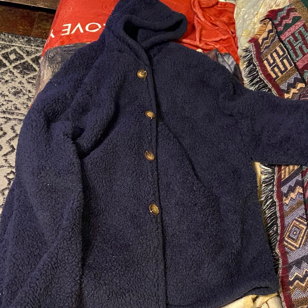 Cozy Navy Hooded Women's Jacket